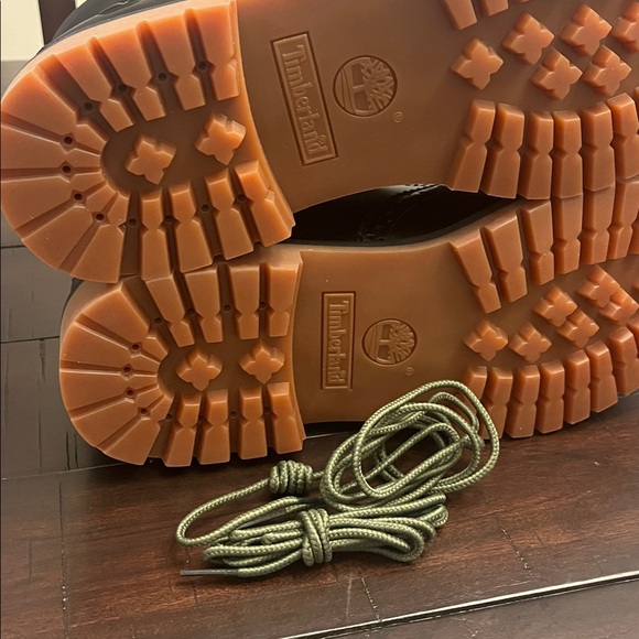 Timberland 6” Premium Brogue Boots new black Men’s Size 9 - Picture 13 of 14